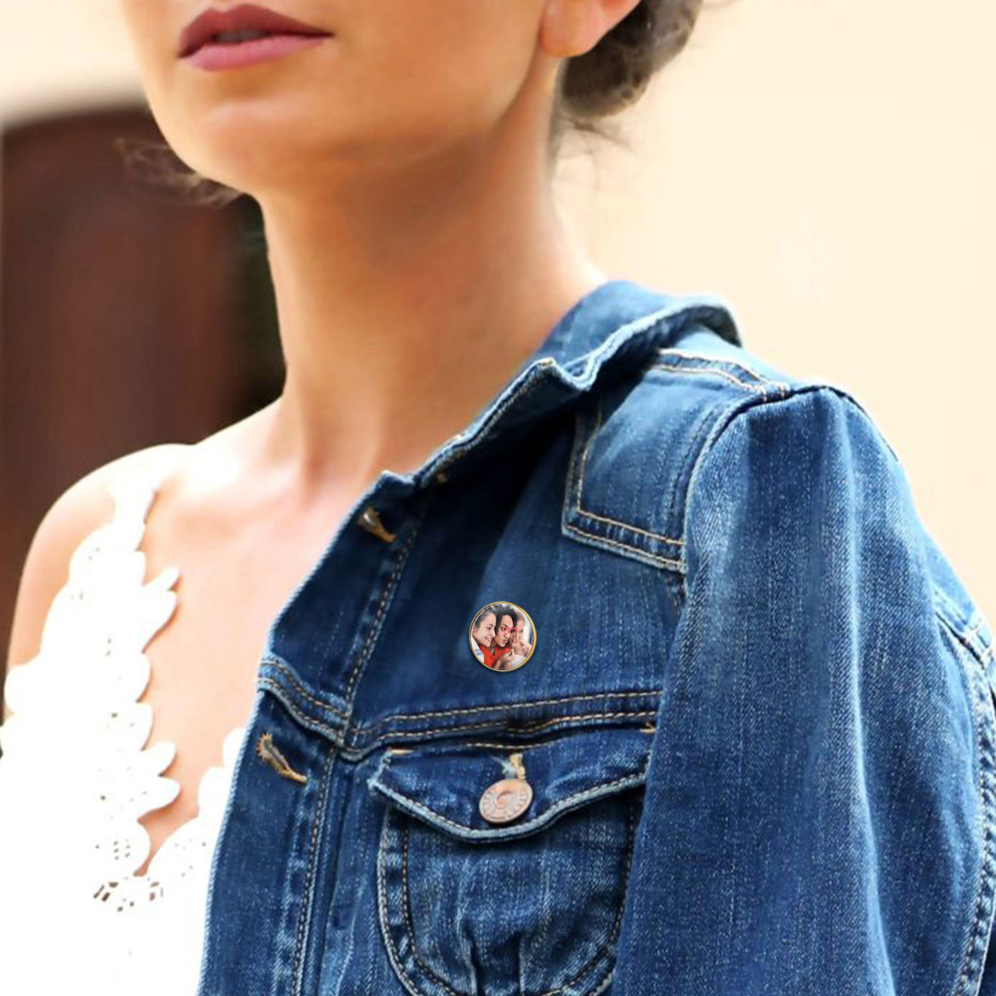 Broche Photo Personnalisée pour Femmes