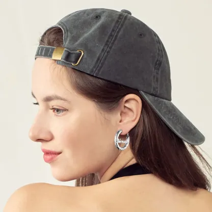 Créoles Personnalisées avec Nom Cadeau pour Femmes