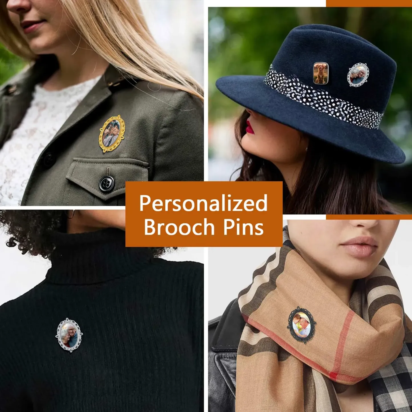 Épingles à Broche Personnalisées avec Photo pour Mariage Modèle