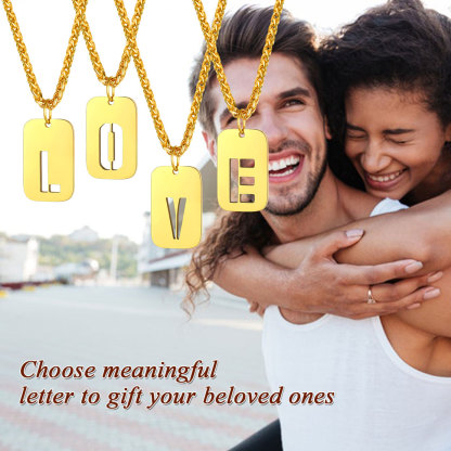 Collier Plaque Militaire Personnalisable avec Initiales