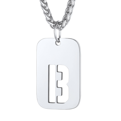 Collier Plaque Militaire Personnalisable avec Initiales