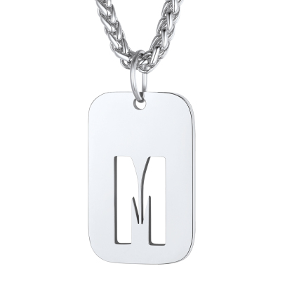 Collier Plaque Militaire Personnalisable avec Initiales