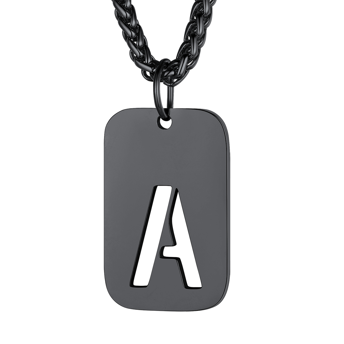 Collier Plaque Militaire Personnalisable avec Initiales
