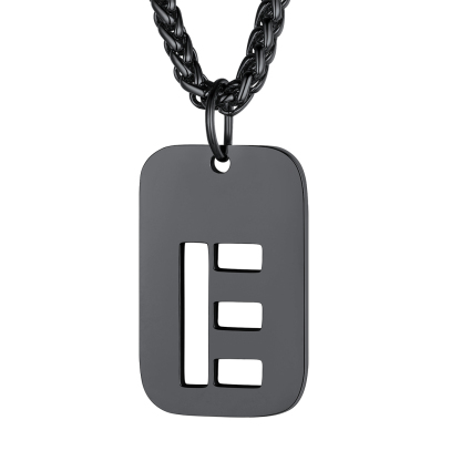 Collier Plaque Militaire Personnalisable avec Initiales