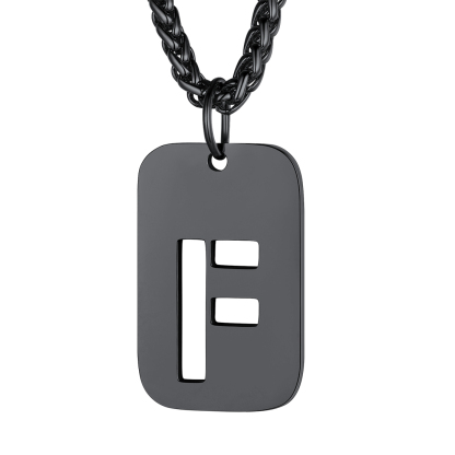 Collier Plaque Militaire Personnalisable avec Initiales