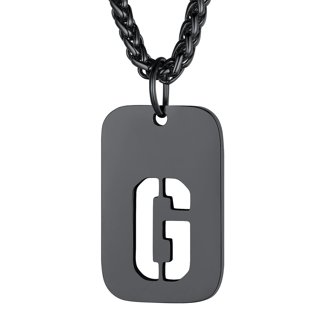 Collier Plaque Militaire Personnalisable avec Initiales