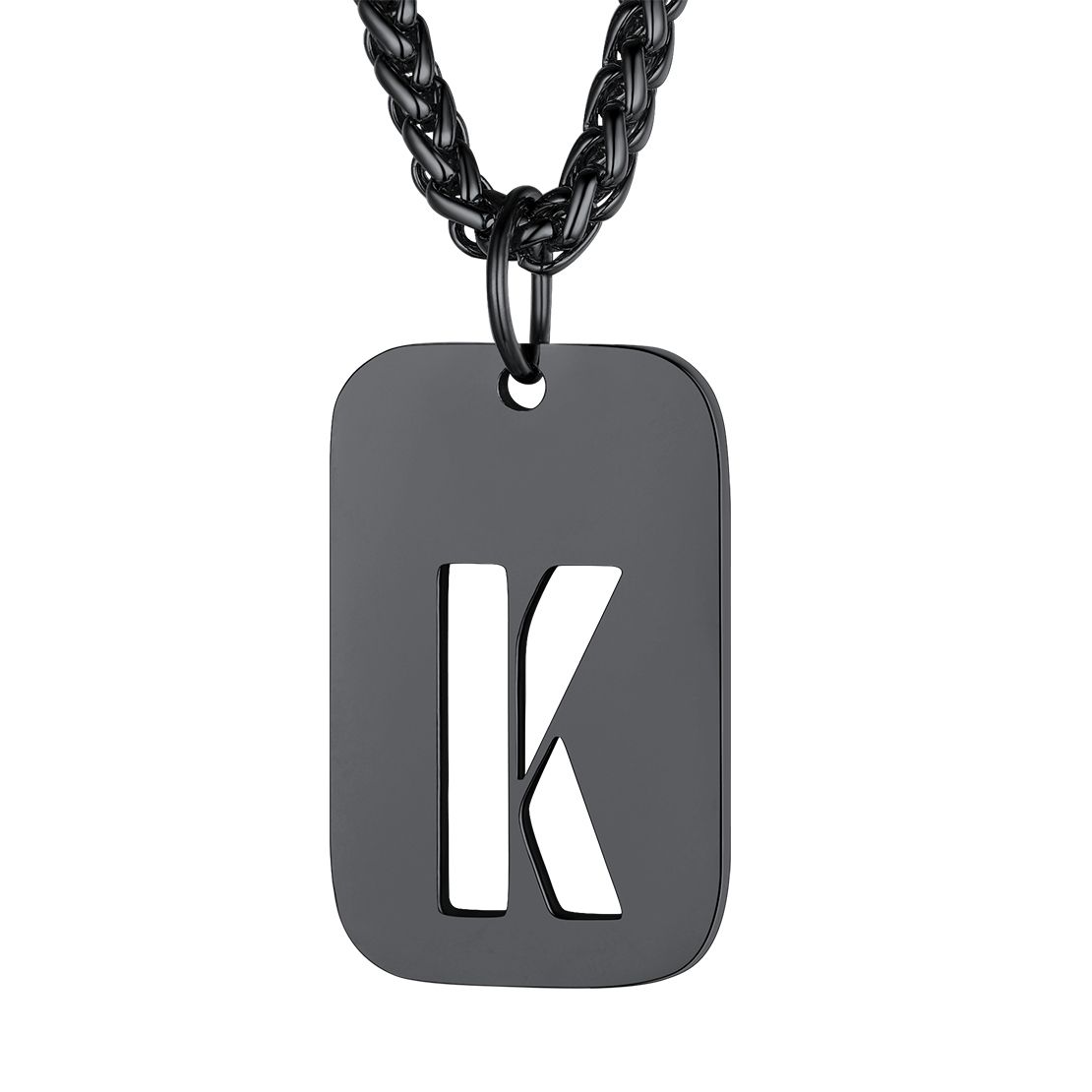 Collier Plaque Militaire Personnalisable avec Initiales