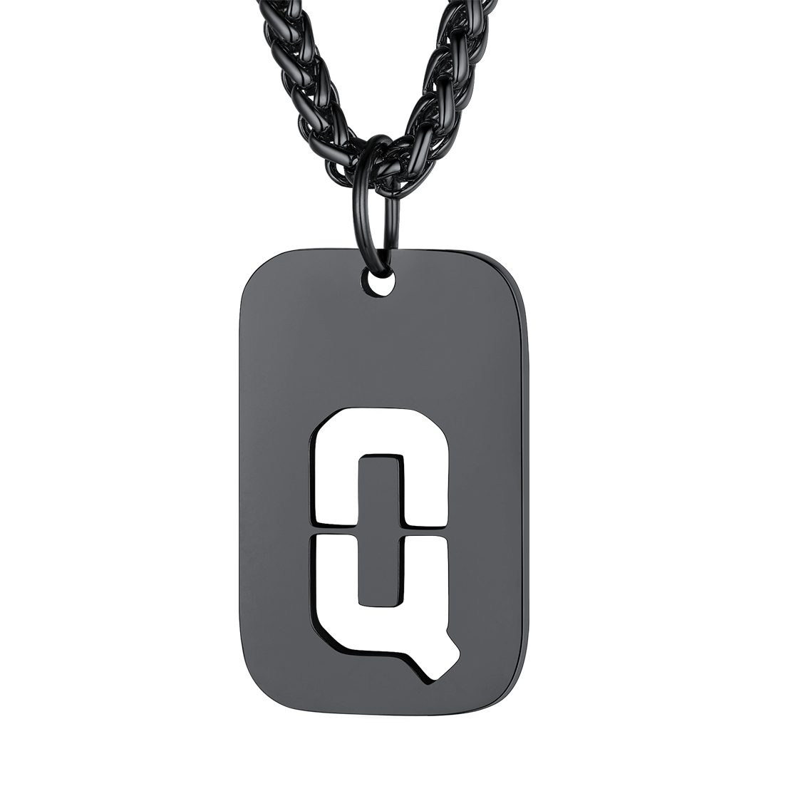 Collier Plaque Militaire Personnalisable avec Initiales