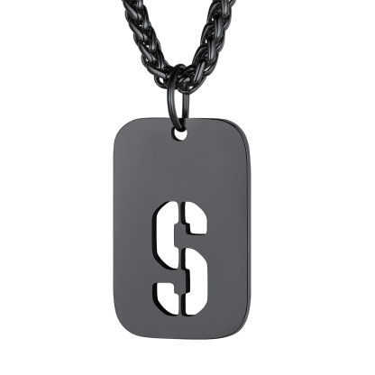 Collier Plaque Militaire Personnalisable avec Initiales