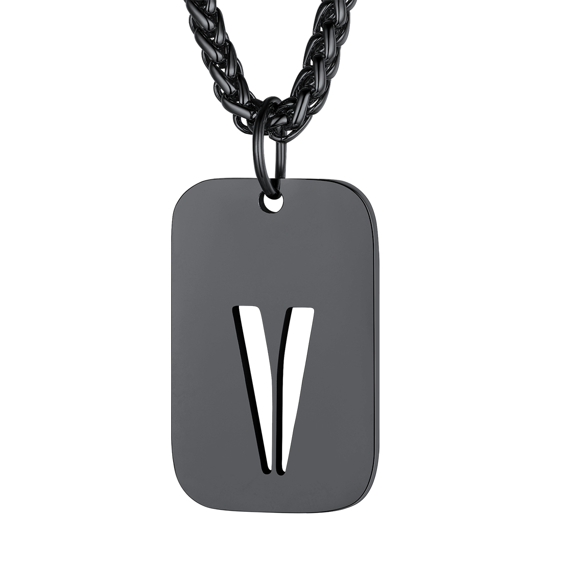 Collier Plaque Militaire Personnalisable avec Initiales