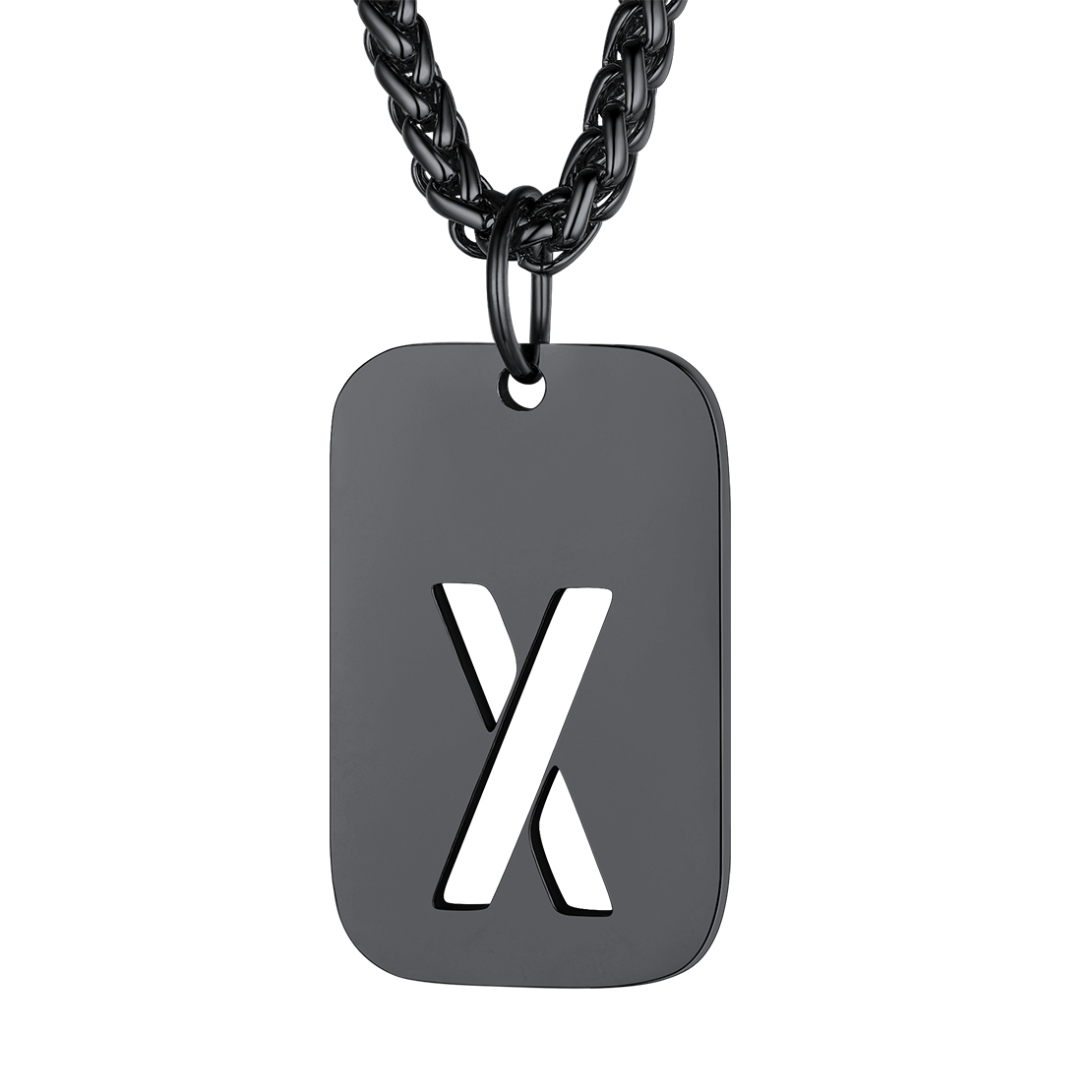 Collier Plaque Militaire Personnalisable avec Initiales
