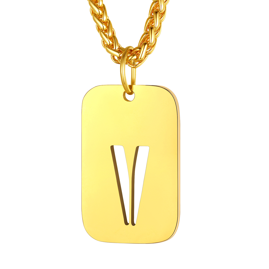 Collier Plaque Militaire Personnalisable avec Initiales