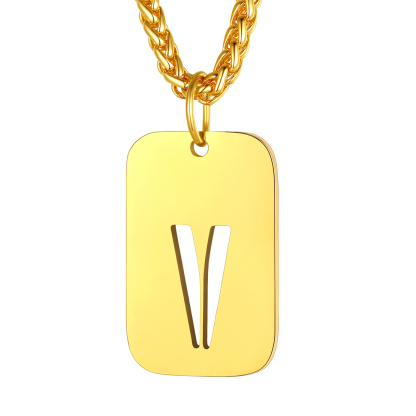 Collier Plaque Militaire Personnalisable avec Initiales