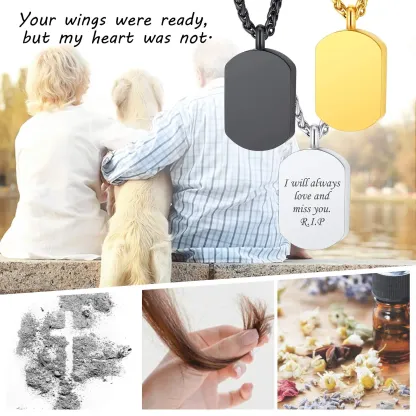 Collier Urne Commémoratif Gravé 