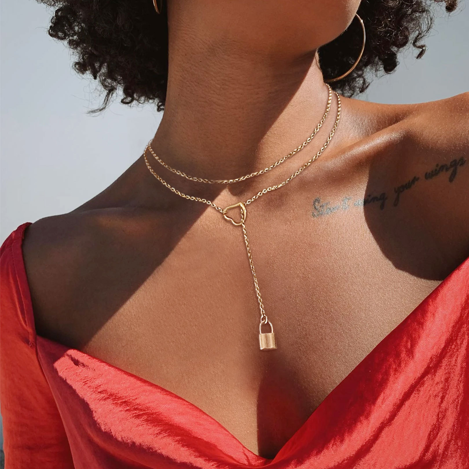 Collier Lariat Fin Personnalisé Gravé en Y 