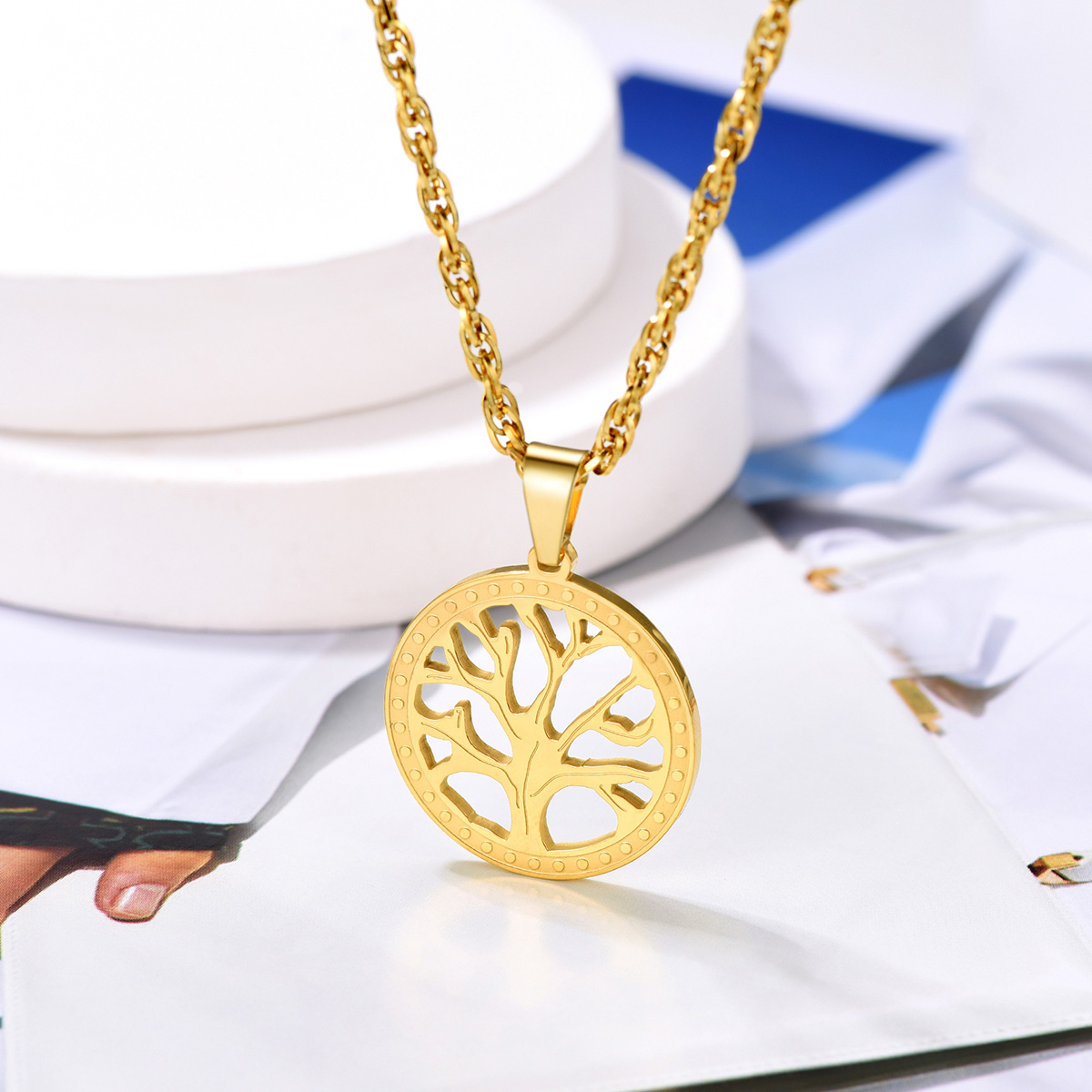 Collier Arbre de Vie Nature Spirituelle Or