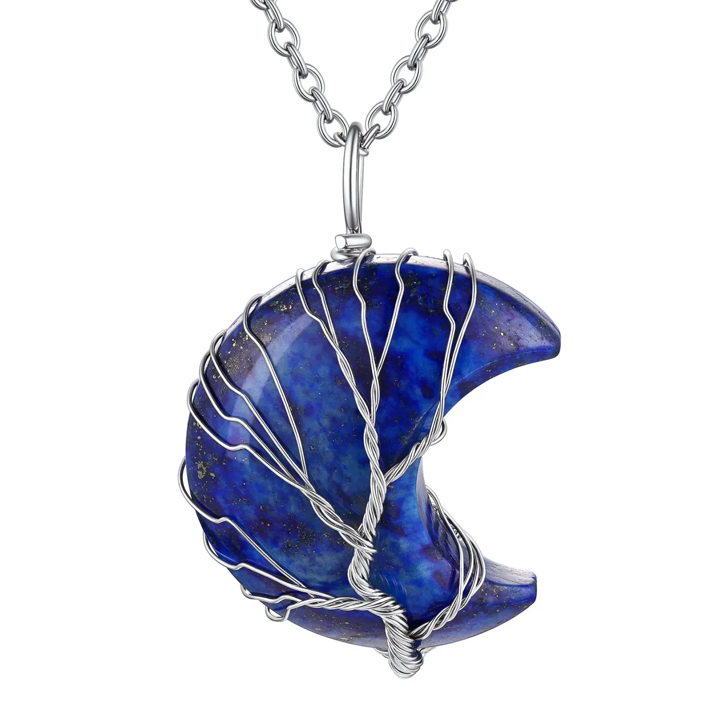 Collier Pendentif Cristal de Naissance en Forme de Croissant 9