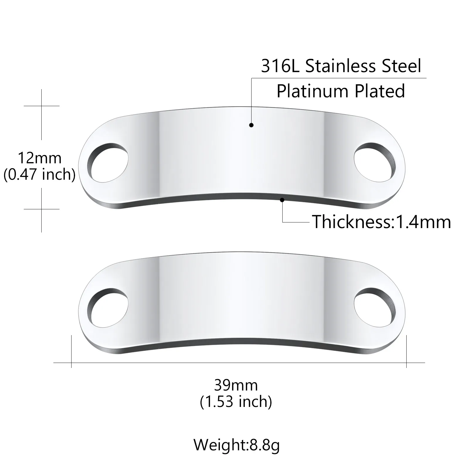 Boucles de Lacets Personnalisées Gravées pour Hommes Taille