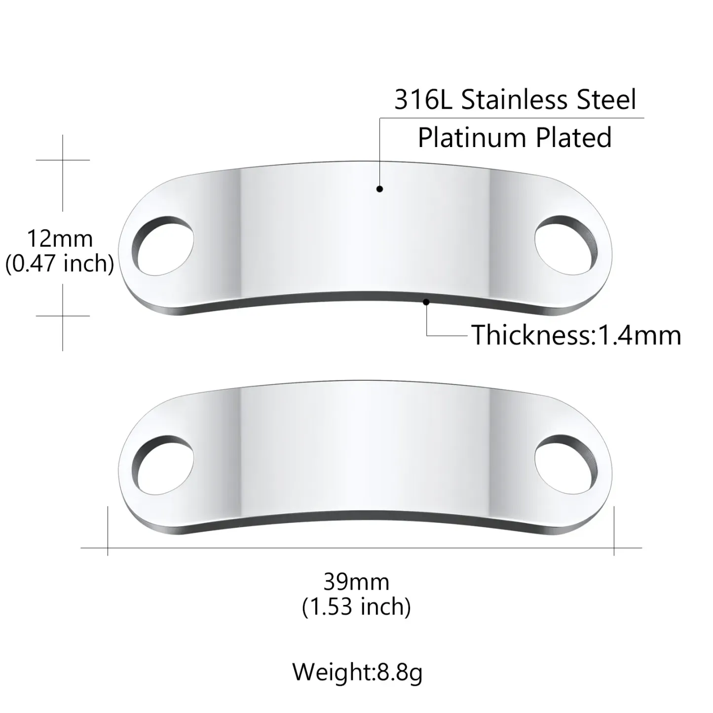 Boucles de Lacets Personnalisées Gravées pour Hommes Taille