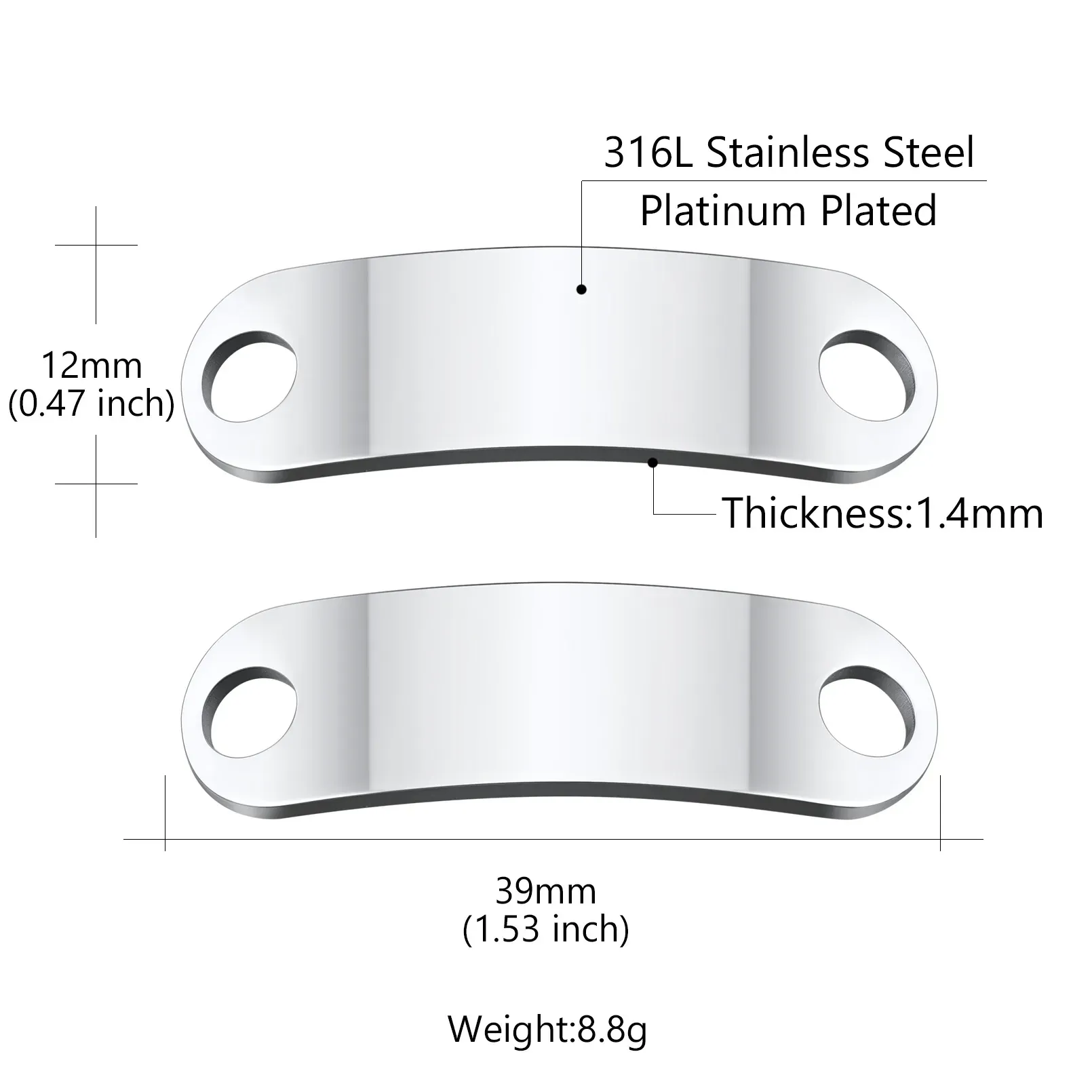 Boucles de Lacets Personnalisées Gravées pour Hommes Taille