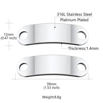 Boucles de Lacets Personnalisées Gravées pour Hommes Taille