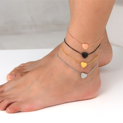 Bracelet de Cheville Gravé Été Plage pour Femme