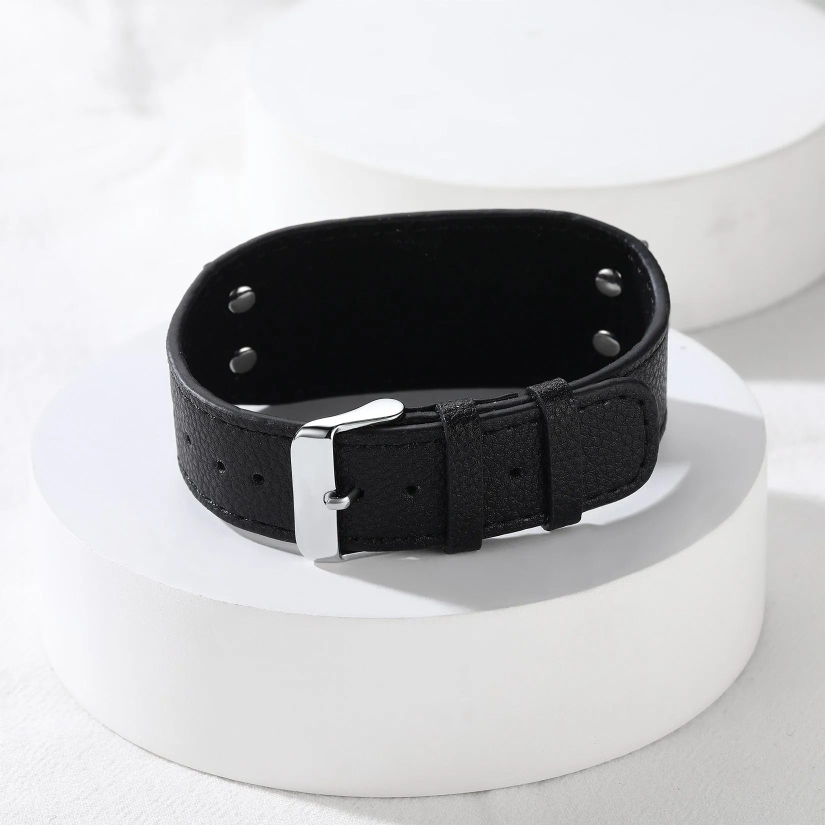 Bracelet en Cuir Personnalisé avec Photo pour Homme Modèle