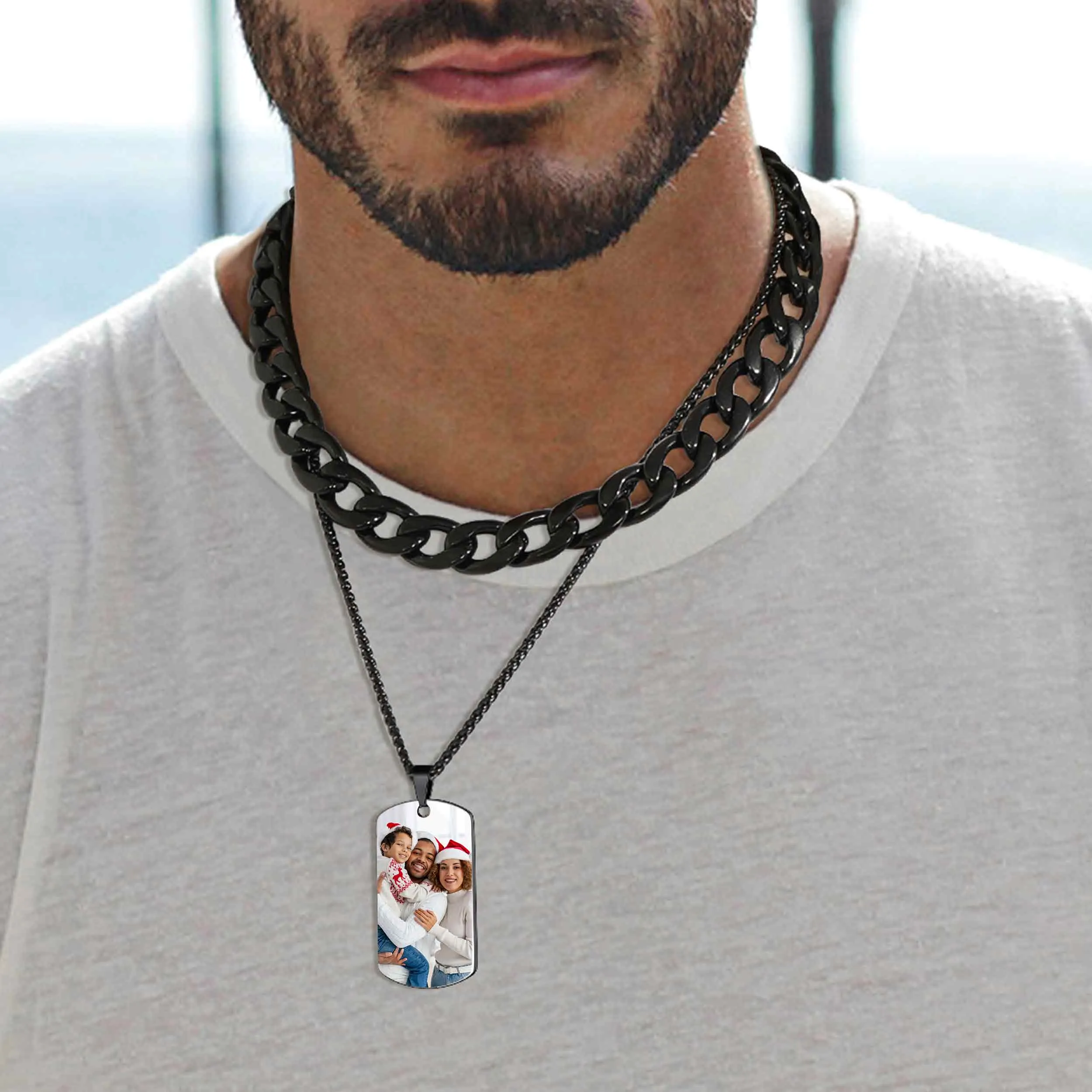 Collier Médaillon Personnalisé avec Photo  Argenté