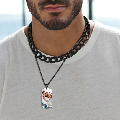 Collier Médaillon Personnalisé avec Photo  Argenté