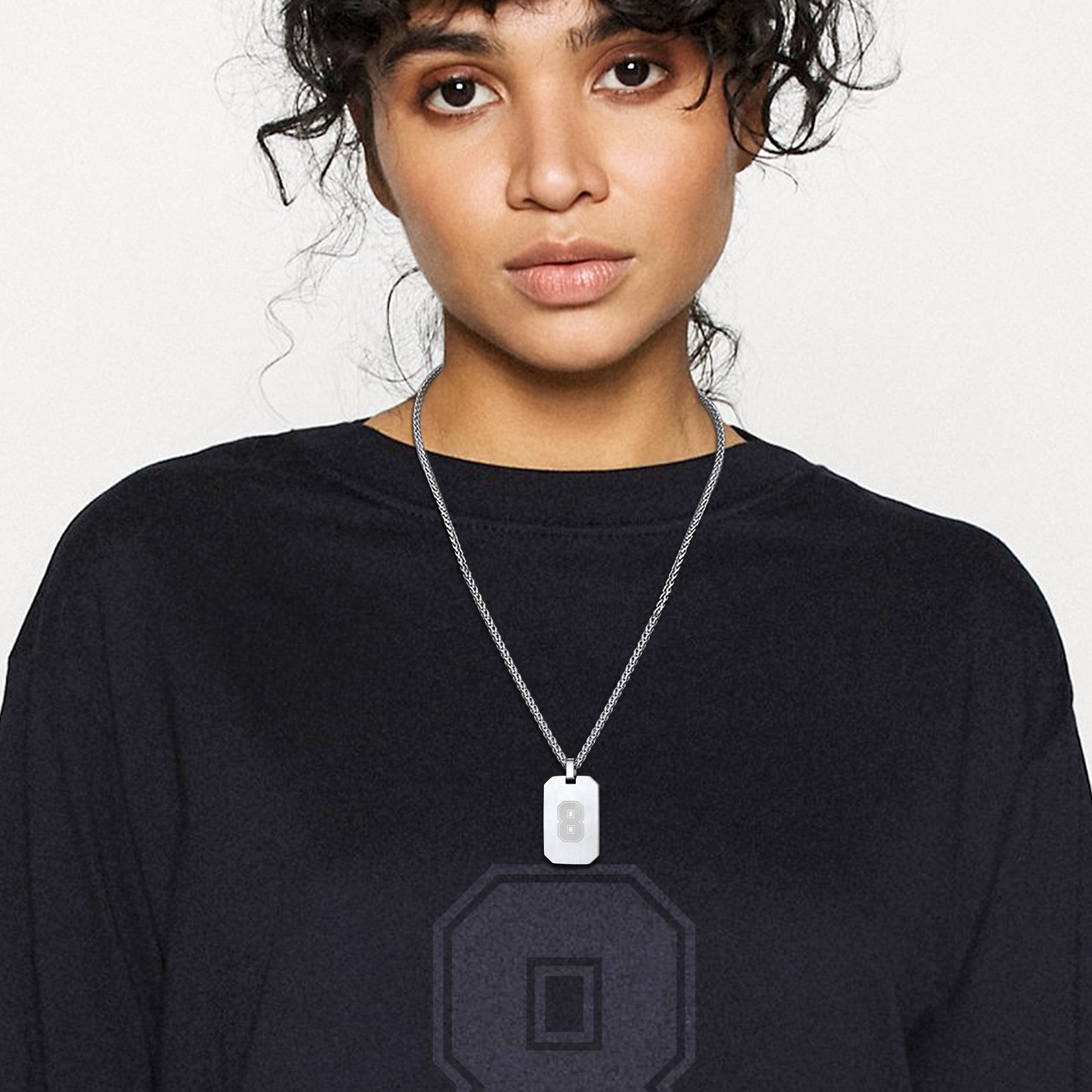 Collier Médaillon Octogonal Personnalisé Modèle