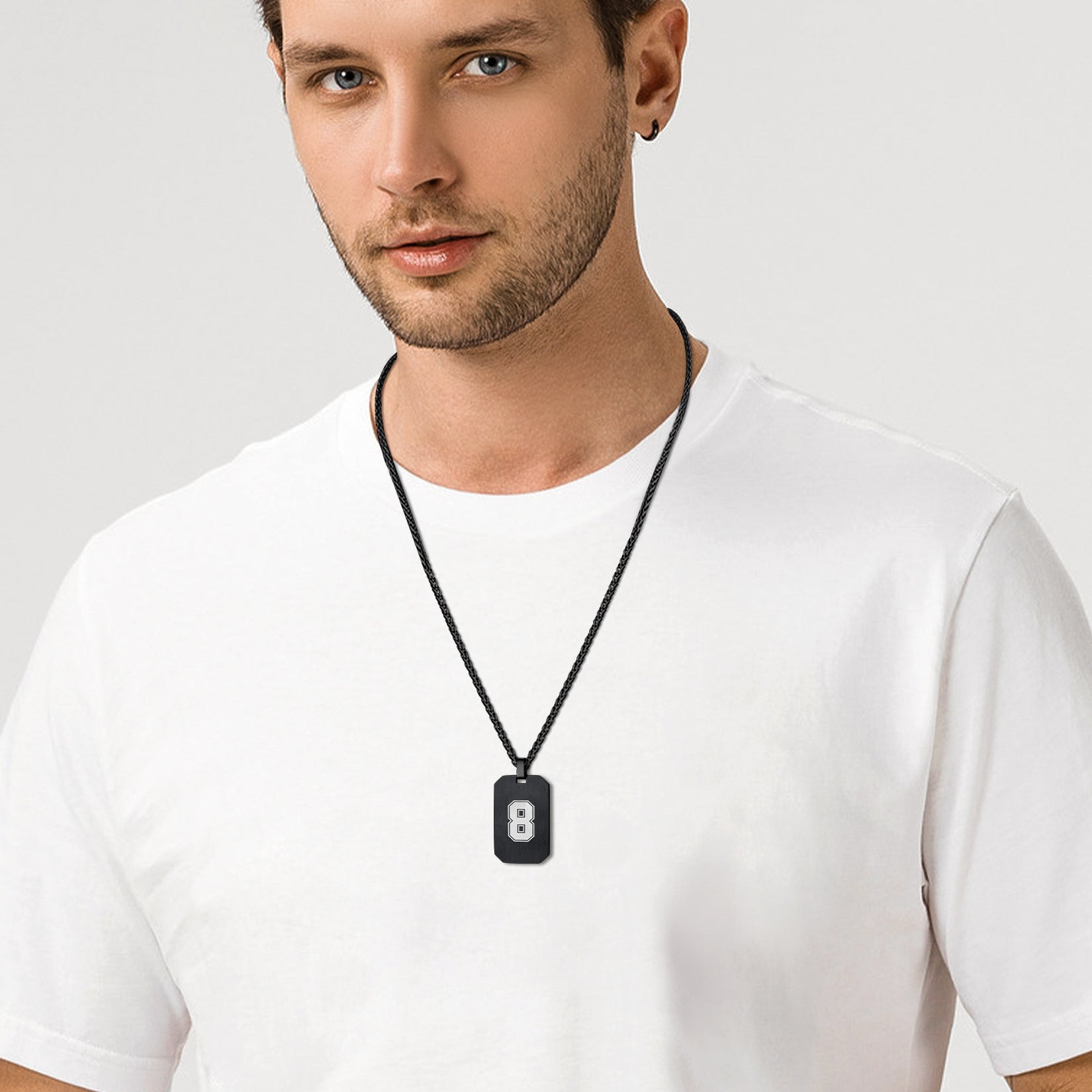Collier Médaillon Octogonal Personnalisé pour Homme et Femme Modèle