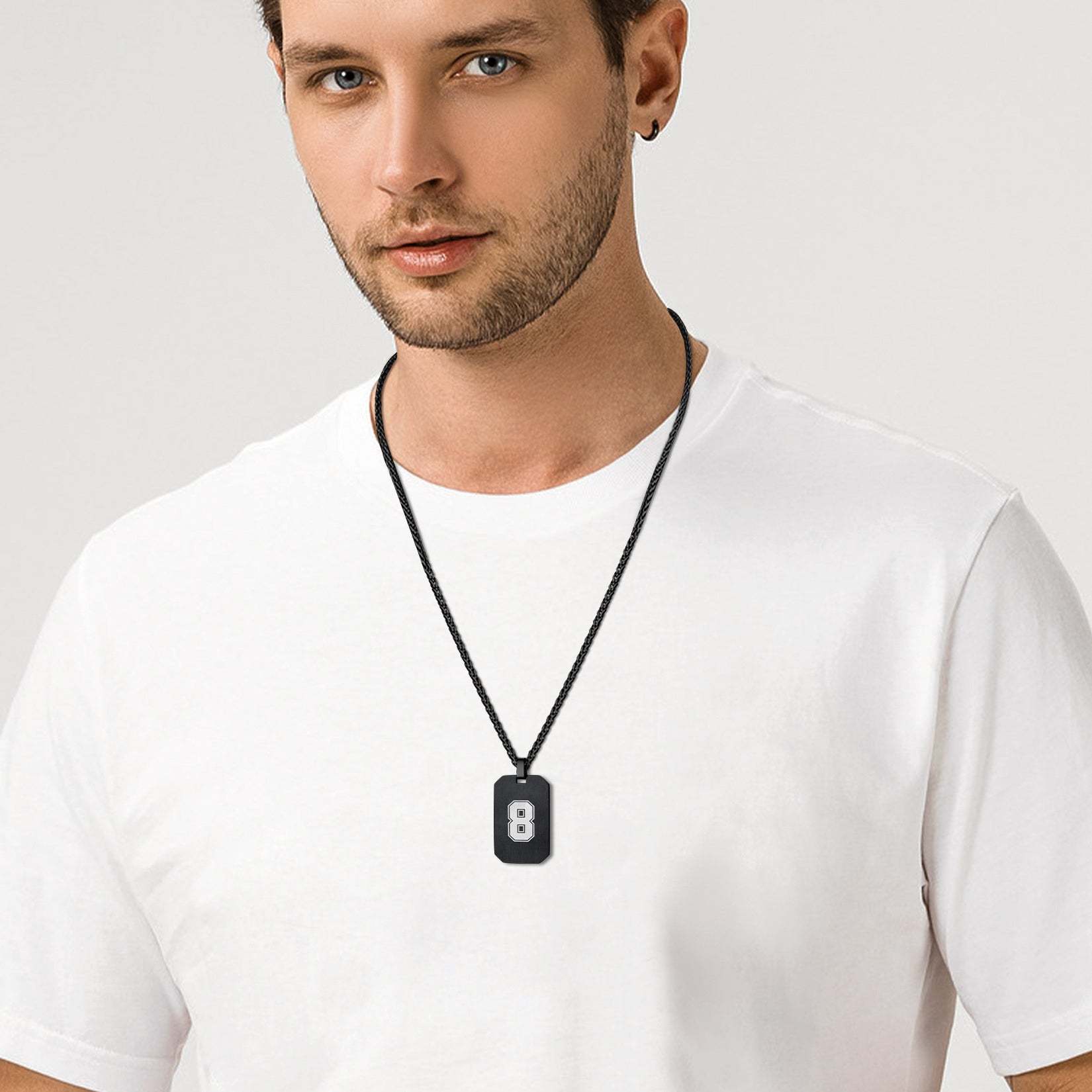 Collier Médaillon Octogonal Personnalisé pour Homme et Femme Modèle