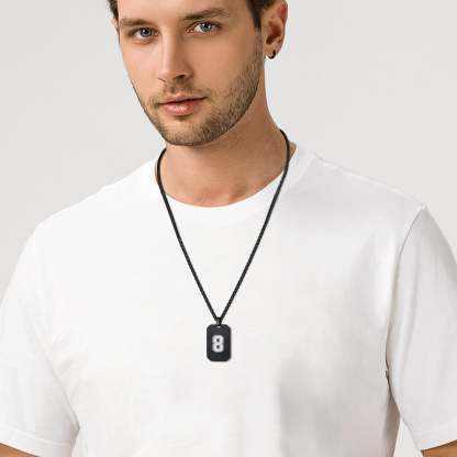 Collier Médaillon Octogonal Personnalisé pour Homme et Femme Modèle