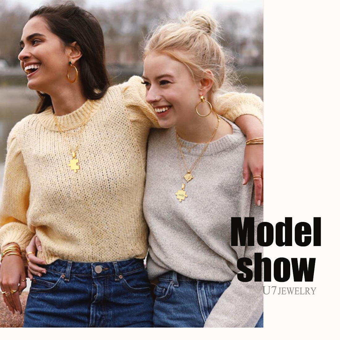 Colliers Puzzle Personnalisés pour Soeur