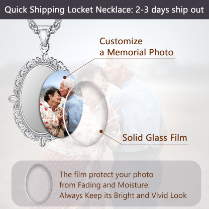 Collier Photo Gravé Personnalisé avec Chaîne en Acier Inoxydable