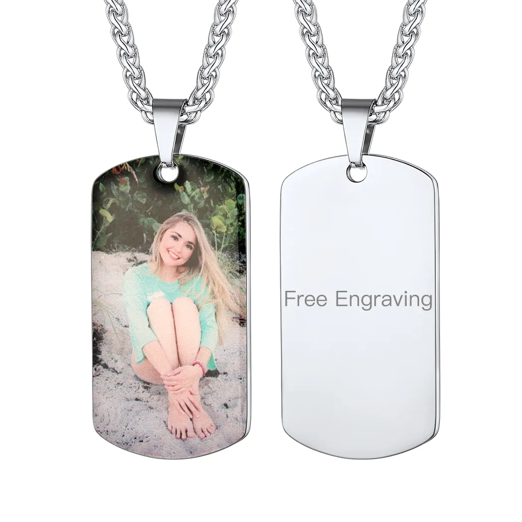 Collier  Personnalisé avec Photo et Gravure