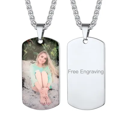 Collier  Personnalisé avec Photo et Gravure