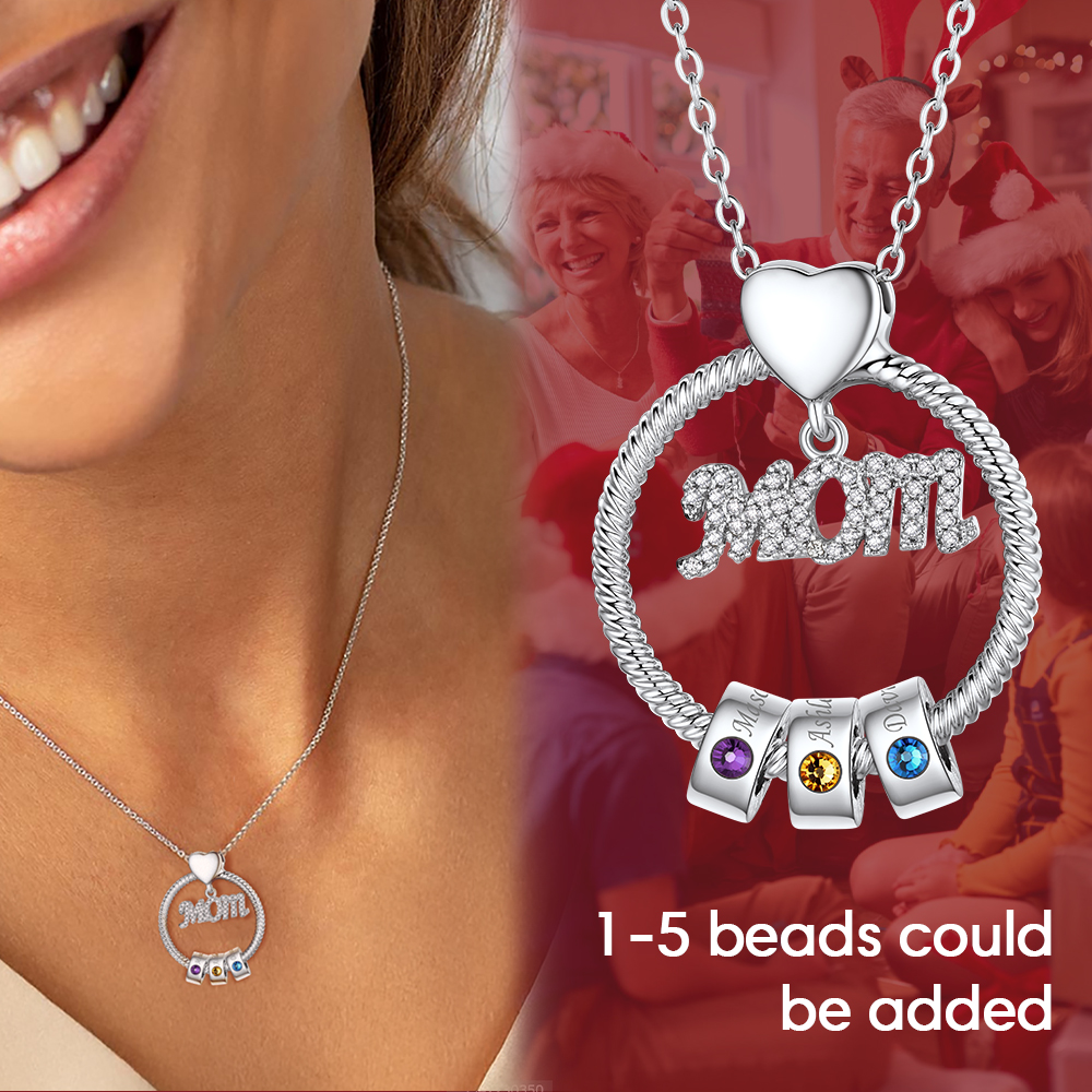 Mom Collier Personnalisé avec coeur