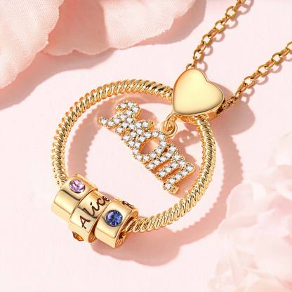 Mom Collier Personnalisé pour fête des mères