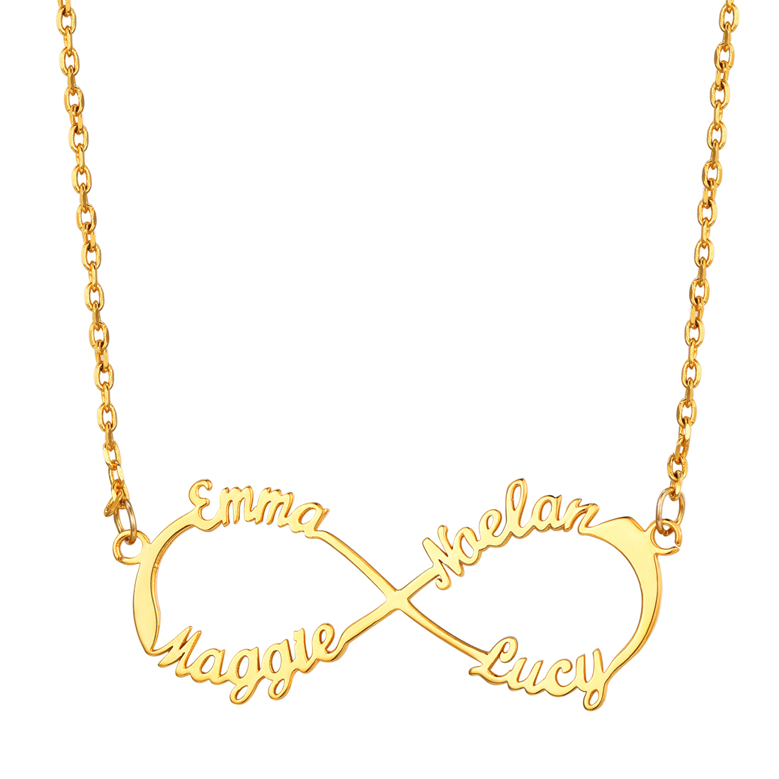 Collier Infini Personnalisé avec Nom Or