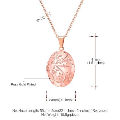 Collier Médaillon Personnalisé avec Pendentif Ovale pour Femmes Taille