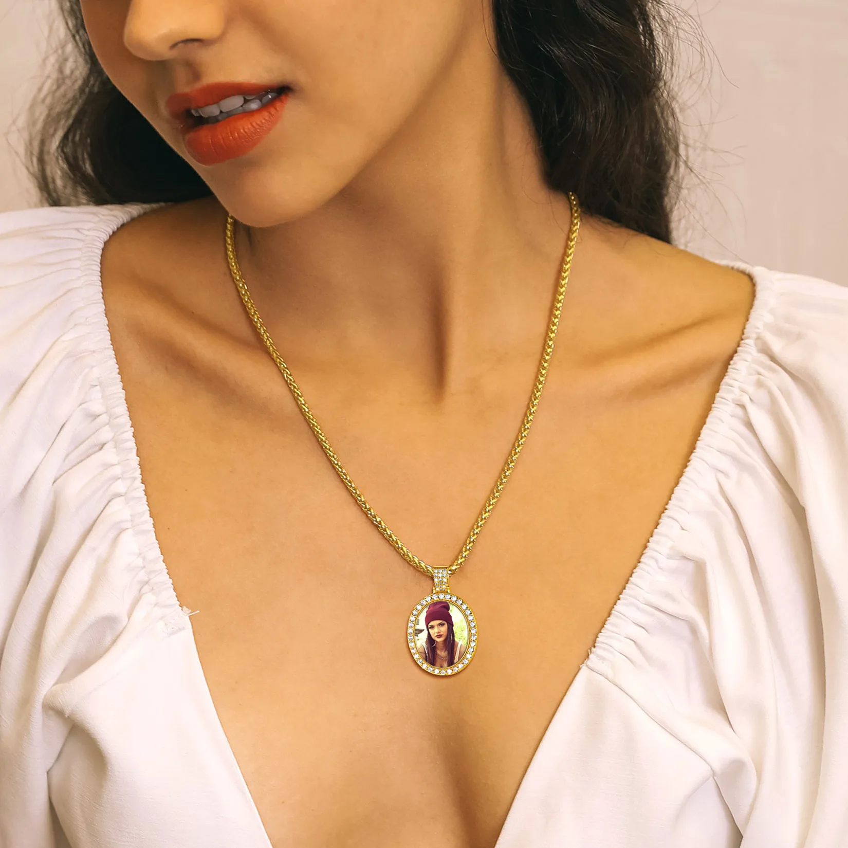 Collier Pendentif Personnalisé avec Photo pour Hommes et Femmes