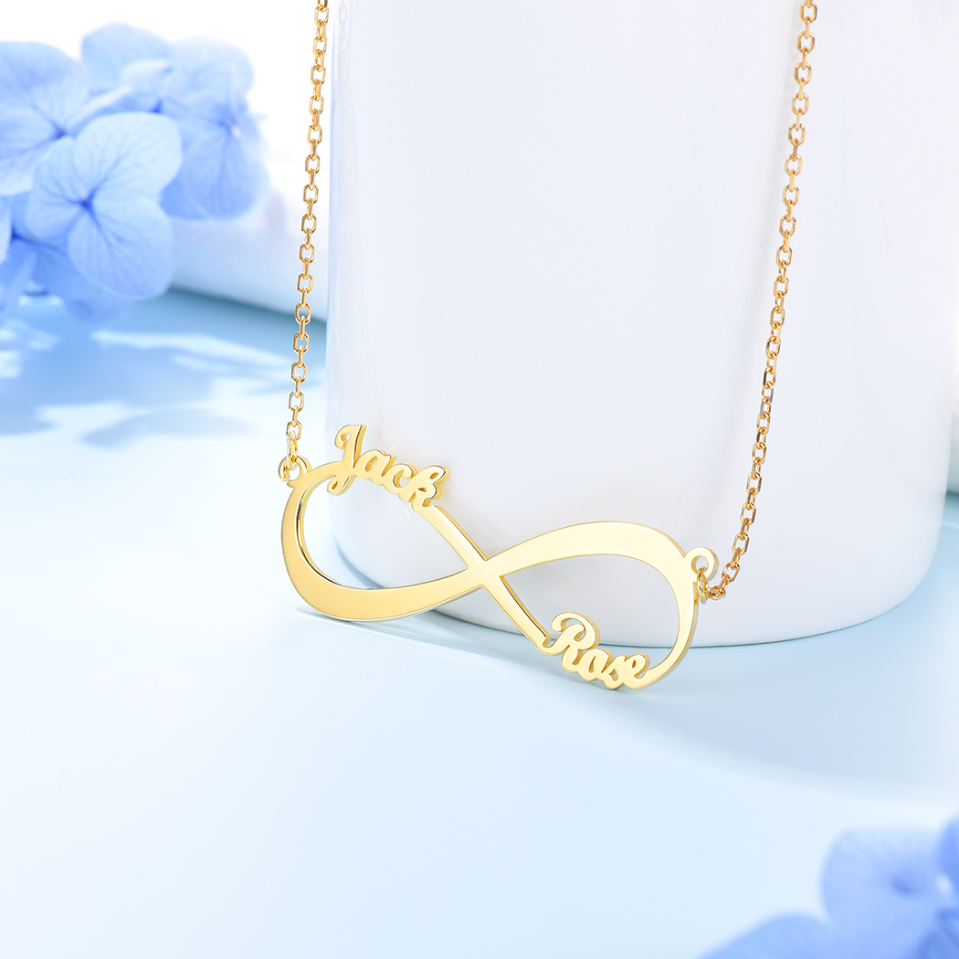 Collier Infini Personnalisé avec Prénom Or