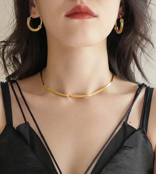 Boucles d'Oreilles Créoles Tendance en Acier Inoxydable