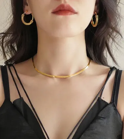 Boucles d'Oreilles Créoles Tendance en Acier Inoxydable