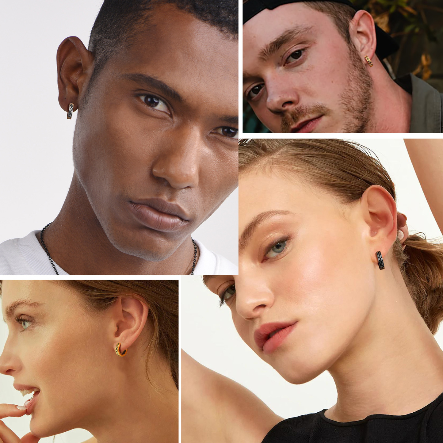 Boucles d’oreilles Infini en Acier Inoxydable pour Homme