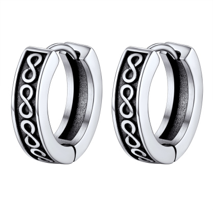 Boucles d’oreilles Infini en Acier Inoxydable pour Homme