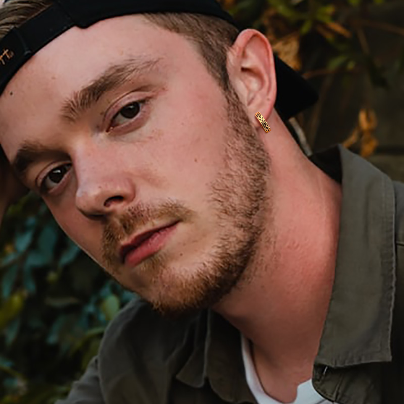 Boucles d’oreilles Infini en Acier Inoxydable pour Homme