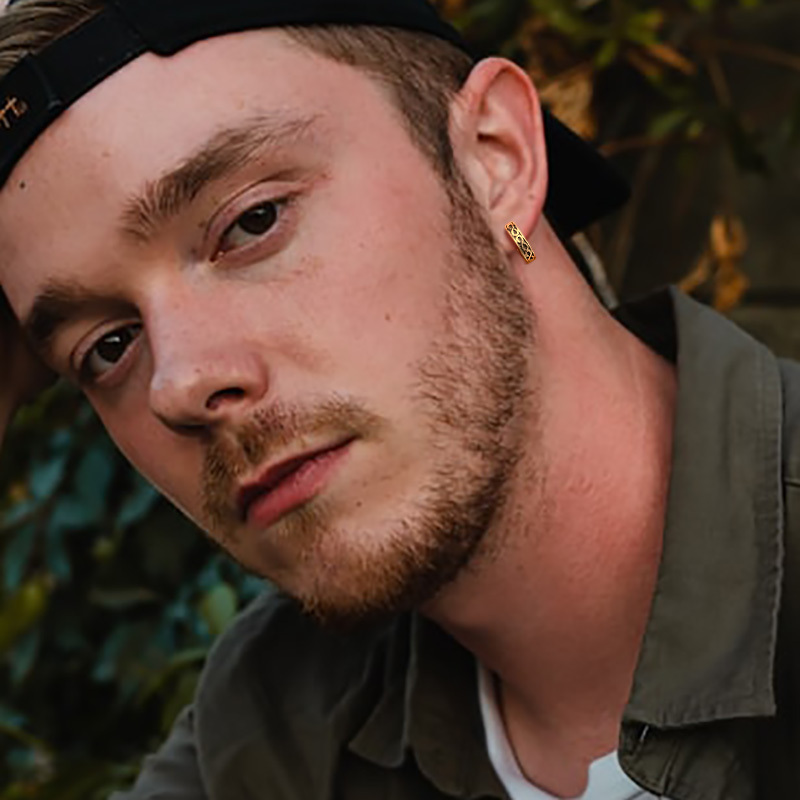 Boucles d’oreilles Infini en Acier Inoxydable pour Homme