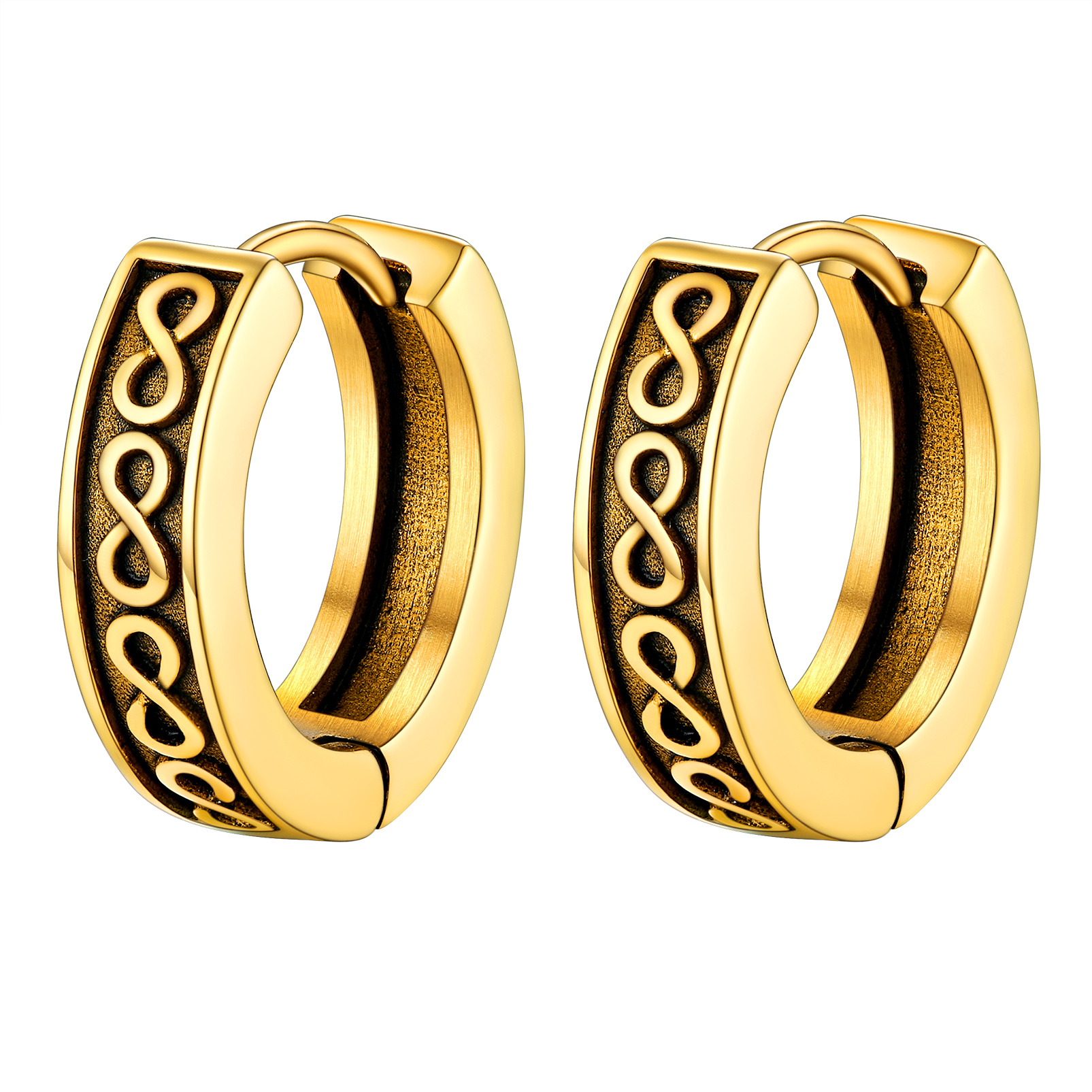 Boucles d’oreilles Infini en Acier Inoxydable pour Homme